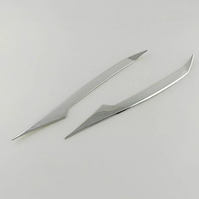 

2pcs Auto Car ABS Chrome Headlight Front Lamp Light Trim For Toyota RAV4 16-18