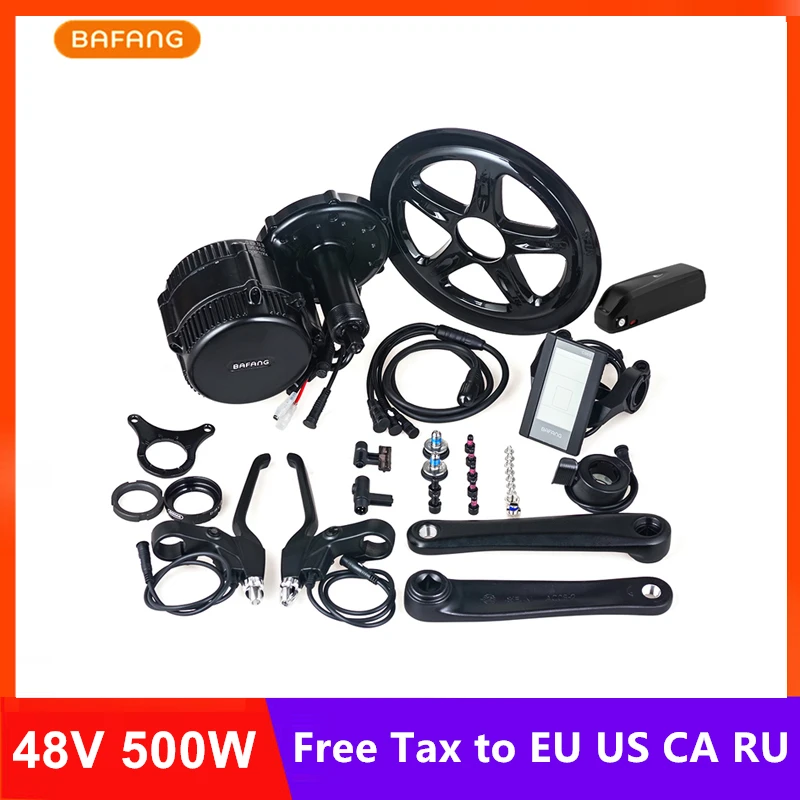 Flash Deal Bafang 8fun 48V 500W BBS02B Mid Drive Motor Ebike Electric Bicycle Conversion Kits With 48V 13AH Lithium Battery C961 C965 Parts 0