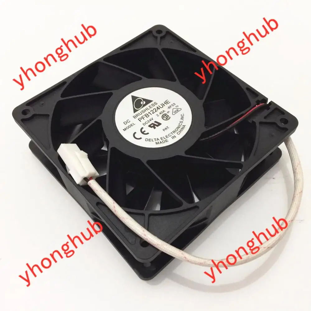 Вентилятор охлаждения сервера Detla Electronics PFB1224UHE 8F53 DC 24 В 2 40 а 120x120x38 мм провода|square