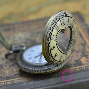 

wholesale buyer price good quality new bronze classical antique retro vintage heart pocket watch necklace hour clock