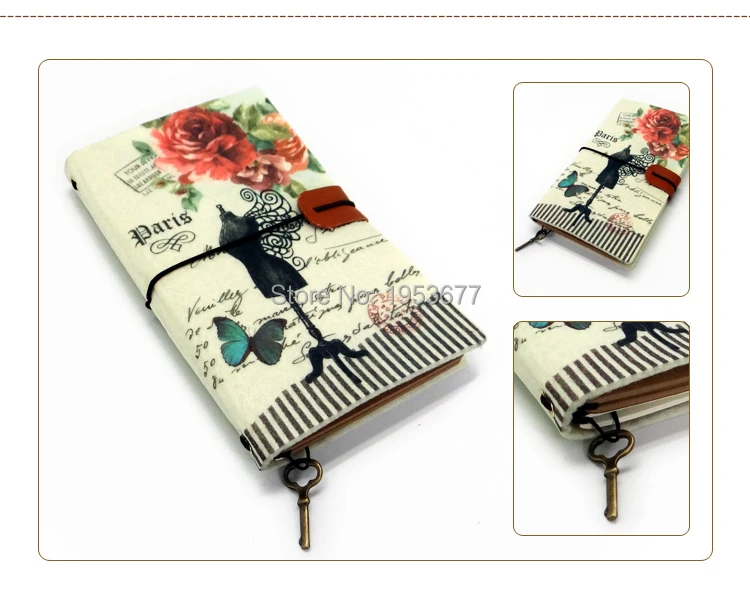 Retro Felt cloth notebook-P.jpg
