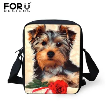 

FORUDESIGNS Women Messenger Bags Yorkshire Terrier Printed Crossbody Bags for Ladies Small Casual Shoulder bag bolsa feminina
