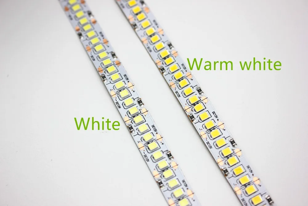 Lote Pwb Única Fileira 2835 Smd 1200 Tira Conduzida Dc12v Ip20 Ip65 Luz Flexível Impermeável 240 Leds Branco Quente 5 m - 10mm 2 High Quality Luzes e Iluminação