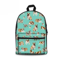 Индивидуальные принт с изображением милых животных Школьный рюкзак для подростков детей холст рюкзак собака Повседневное Для женщин