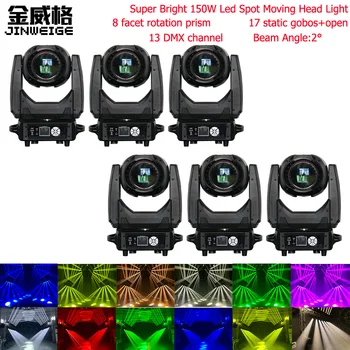 

Free Shipping 6pcs/lot Spot 150W LED Moving Head Light 13 DMX Channel 8 Facet Prism For Party Disco DJ Merry Christmas