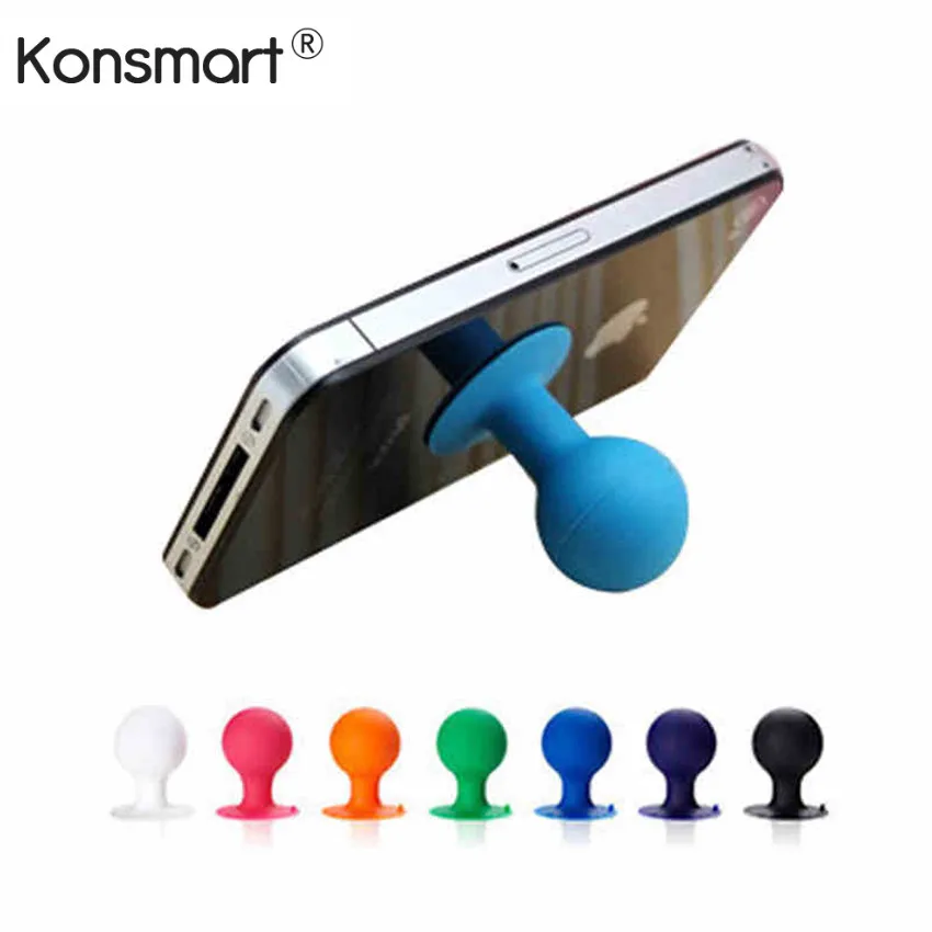 

Konsmart 10pcs Fashion Silicone Sided Suction Cup Holder Sucker Stand For iPhone Samsung Huawei xiaomi Phone Holder Color Random