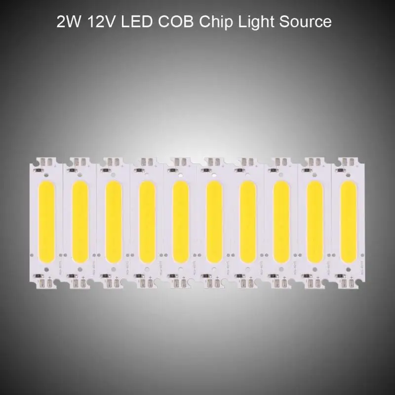 10 шт. 12 В 2 Вт COB Чип-светильник, подходит для COB лампы, светодиодный чип-модуль, лампочка для DIY, светильник s светодиодный светильник, светильники
