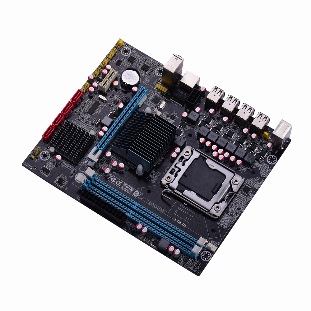 رونينغ X58V310S2 اللوحة MATX اللوحة 1366 المعالج 2 DIMM فتحات DDR3 ذاكرة تصل إلى 32 GB سعة الذاكرة