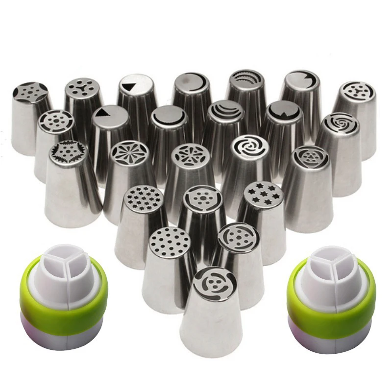 

24pcs Baking Tools Cake Decorating Tools DIY Cake Baking Dessert Decorating Stainless Steel Nozzle