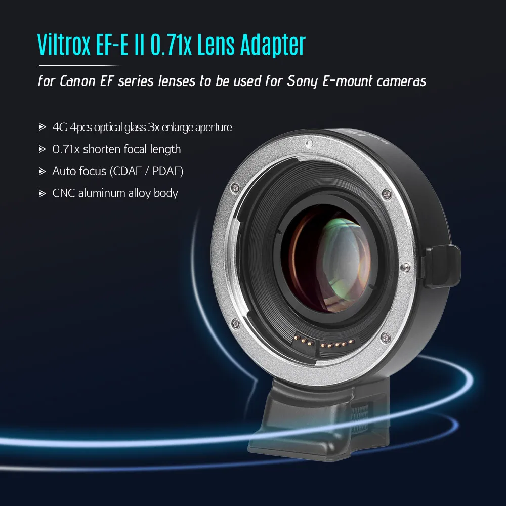 Viltrox EF-E II адаптер крепления объектива AF Автофокус скоростной редуктор переходник для бустера для Canon EF объектив для sony E-Mount камеры
