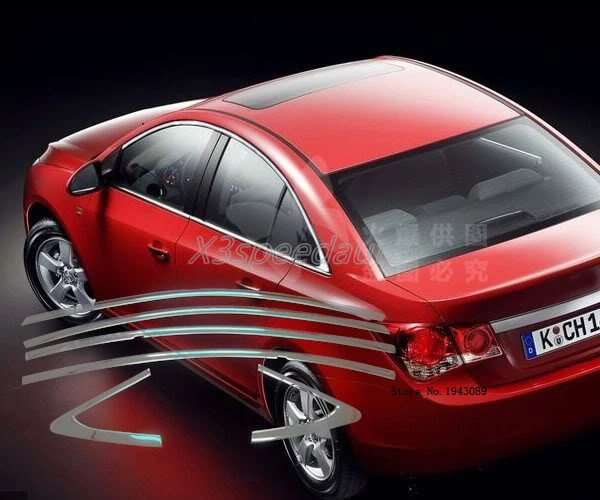 2009-13 хромированные боковые окна верхняя отделка комплект 6 шт. для Chevrolet Cruze 2009 2010 2011 2012 2013