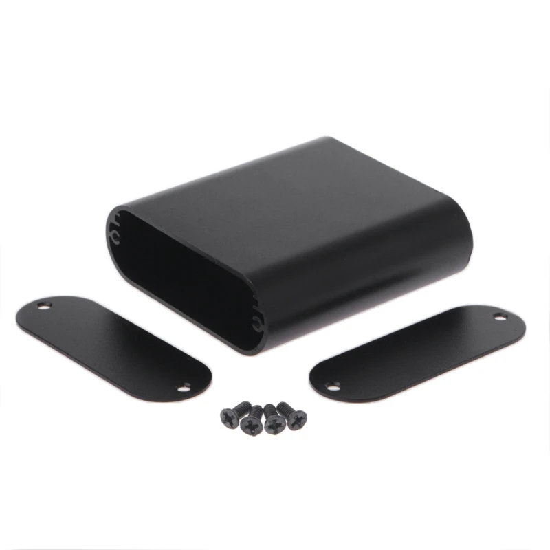 1Pcs Black DIY Aluminum Case font b Electronic b font Project PCB Instrument Box 75x70x24mm
