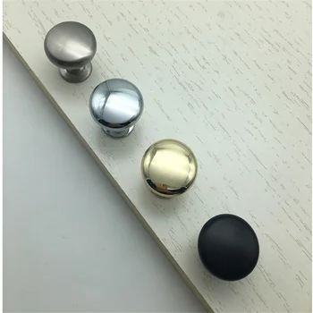 1Pcs Round Alloy Door Handles 28255mm Kitchen Cabinet Wardrobe Cupboard Closet Drawer Pulls Furniture Knobs