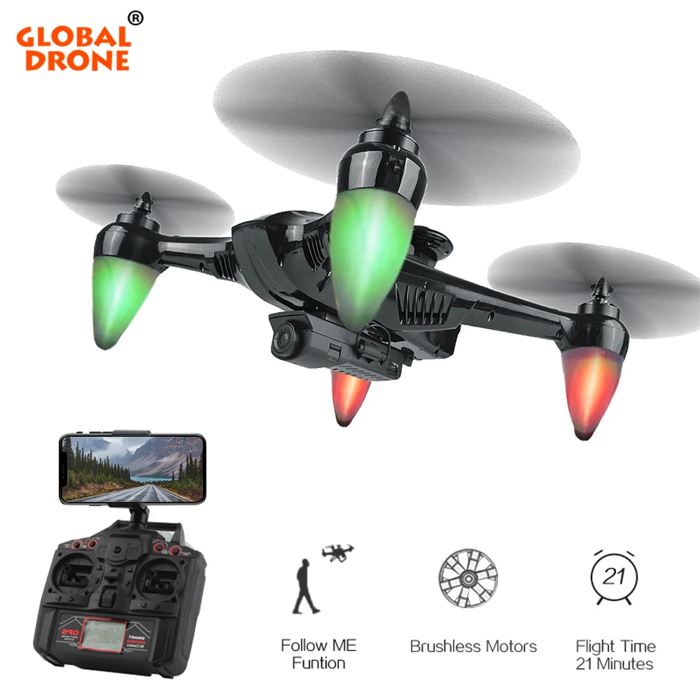 

Global Drone 2K Brushless Dron with Camera 2K HD Follow Me Quadcopter Professional GPS Drones VS FIMI X8 SE E520S F11 PRO