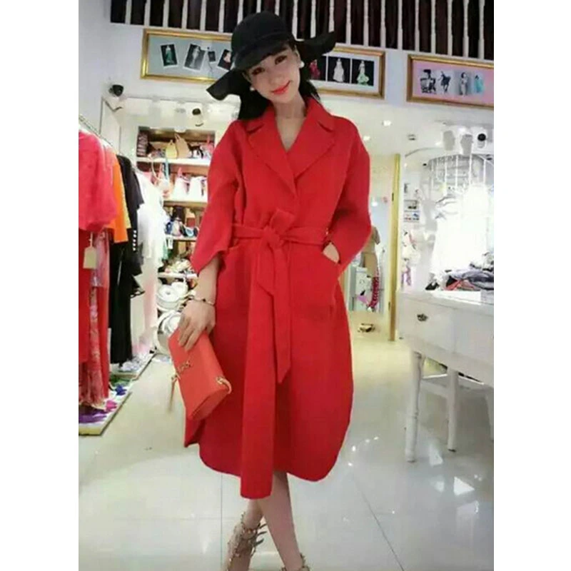 Medeco 15冬オーバー コート ファッション Desigual ポンチョ女性トレンチコート服カーキ トレンチコート女性カジュアル赤長袖コート Coat Stand Coat Embroideredcoat Woolen Aliexpress