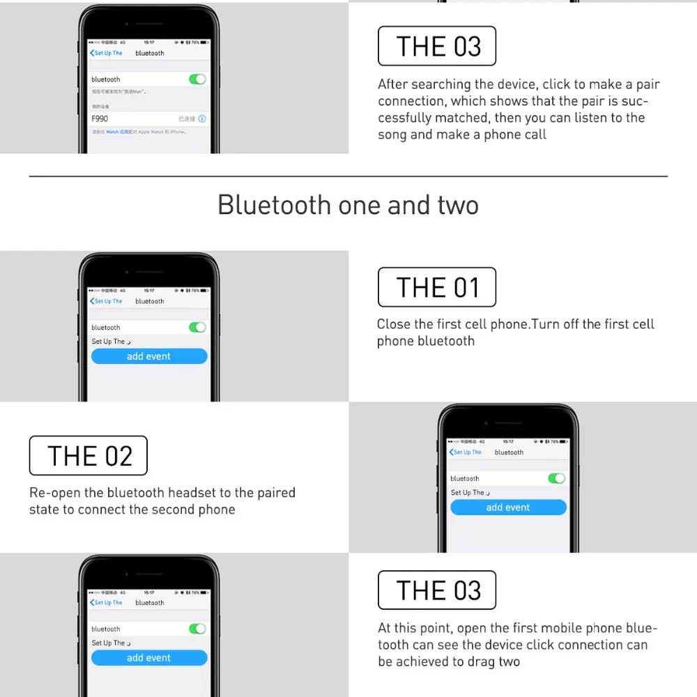 Fineblue F990 Портативный бизнес беспроводной Bluetooth гарнитура телескопического типа воротник клип HD качество звука наушники вкладыши с микрофоном