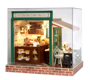 

Hot DIY Birthday/Valentine/Hallowmas/Christmas gifts miniature Furnitures model kits 3D assemble Toys creative diary dollhouse
