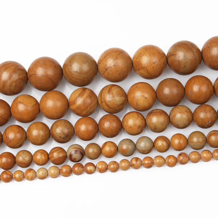 CAMDOE-DANLEN-Natural-Wood-Stripe-Stone-Ball-Loose-Beads-4-6-8-10-12MM-Fit-Diy