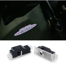 2x светодиодный Автомобильный Дверной логотип лампа освещения салона автомобиля лазерный проектор лампа для Mini Cooper R53 R55 R56 R57 R58 R59 R50 R60 Clubman F55 F56 R52