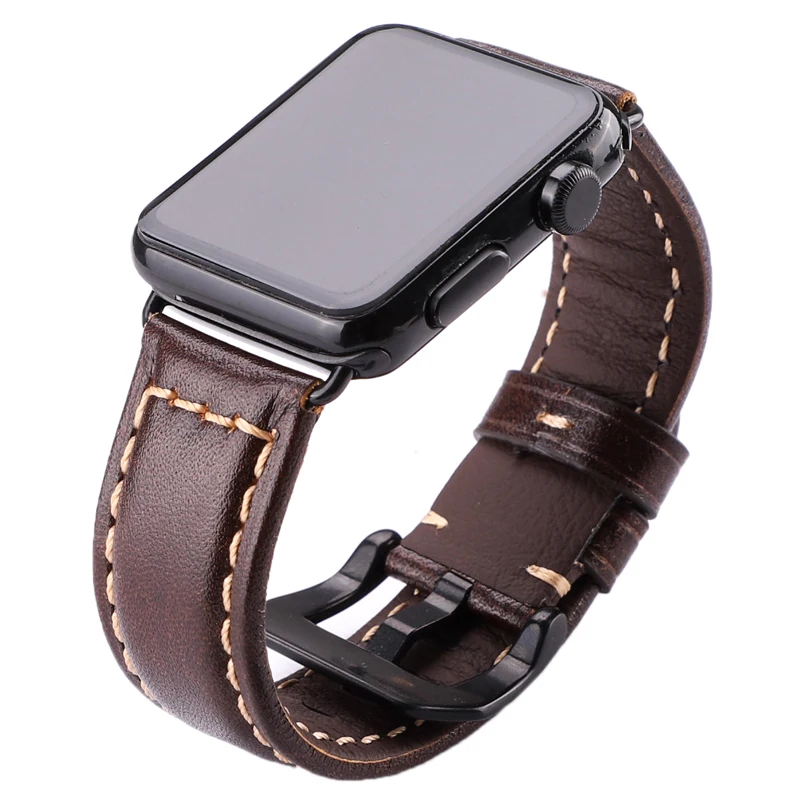 Ремешок из натуральной кожи для Apple Watch Band 4 42 мм Iwatch 3 38 ремешок наручных часов