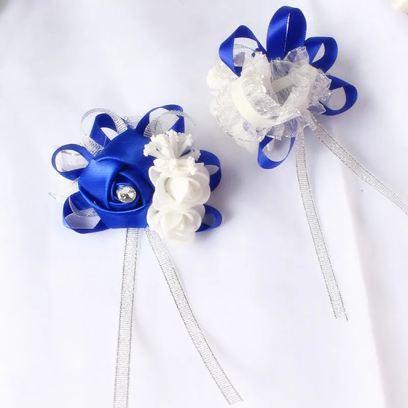 wrist corsage bracelet bridal wedding flowers Bridesmaid  (129)