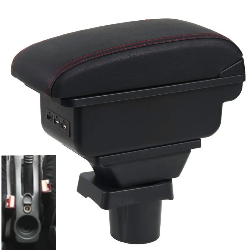 For Dacia Sandero armrest box central Store content Storage box Dacia stepway armrest box USB interface