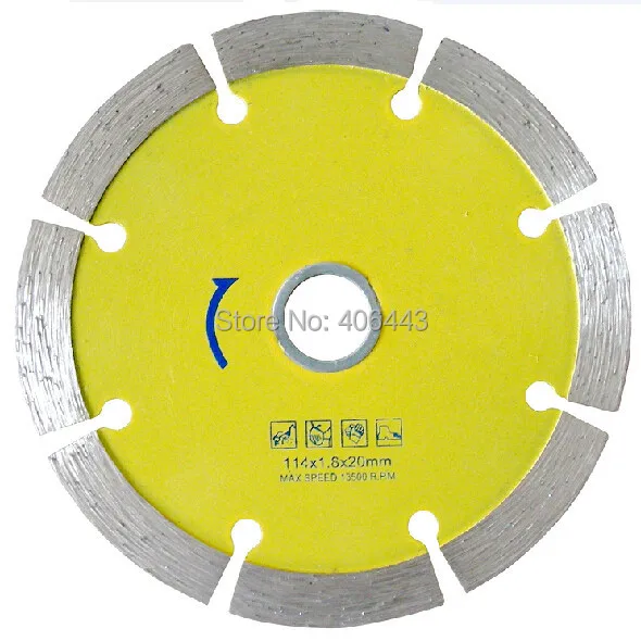 

114*1.8*20mm Diamond Segmented Saw Blade for Dry Cutting Stone and Concrete