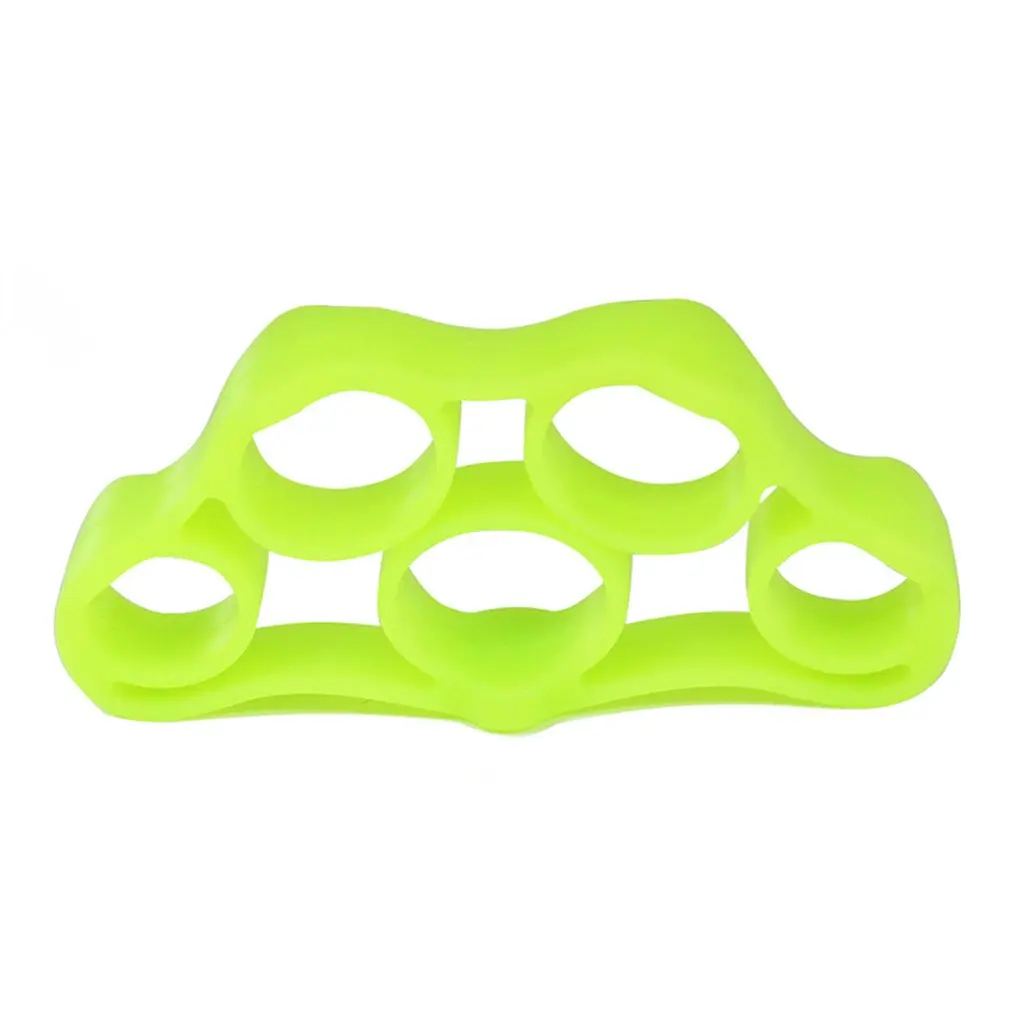 Portable Fitness Hand Finger Trainer Hand Grip Pull Ring Band Hand Strength Exerciser Training Finger Rehabilitation Trainer - Цвет: Зеленый