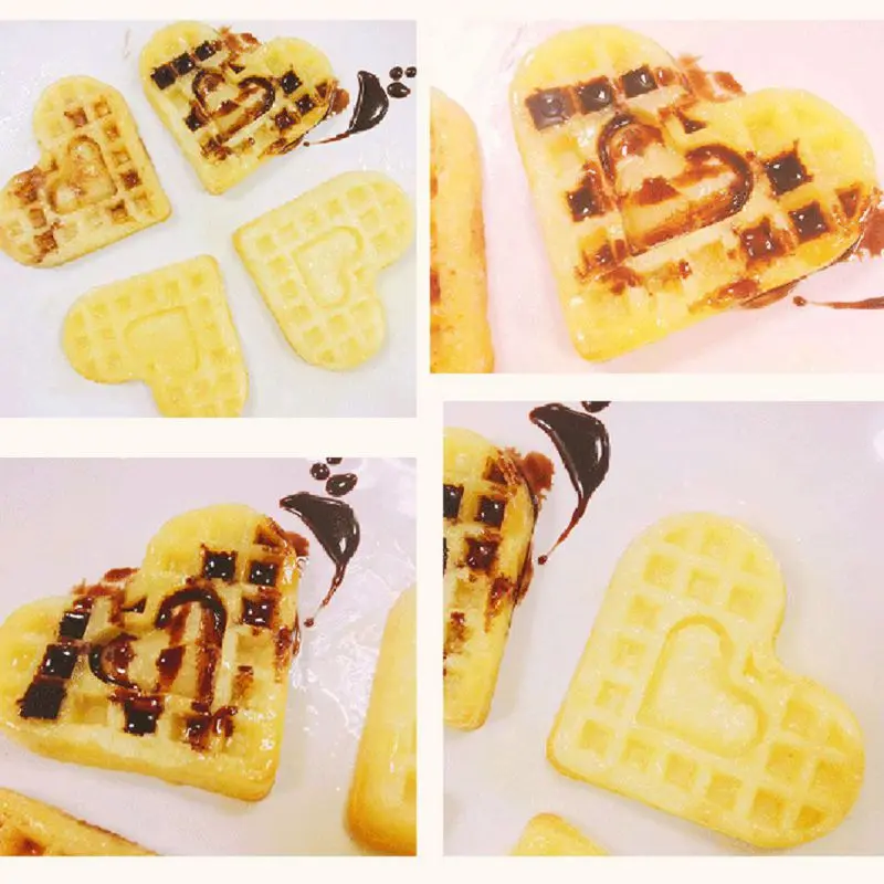 4-Hold Heart Shape Waffle Mold Food Grade Silicone Muffin Cake Waffle Mold Cake Decorating Tools Kitchen Tools P 4-Hold Heart Shape Waffle Mold Food Grade Silicone Muffin Cake Waffle Mold Cake Decorating Tools Kitchen Tools P