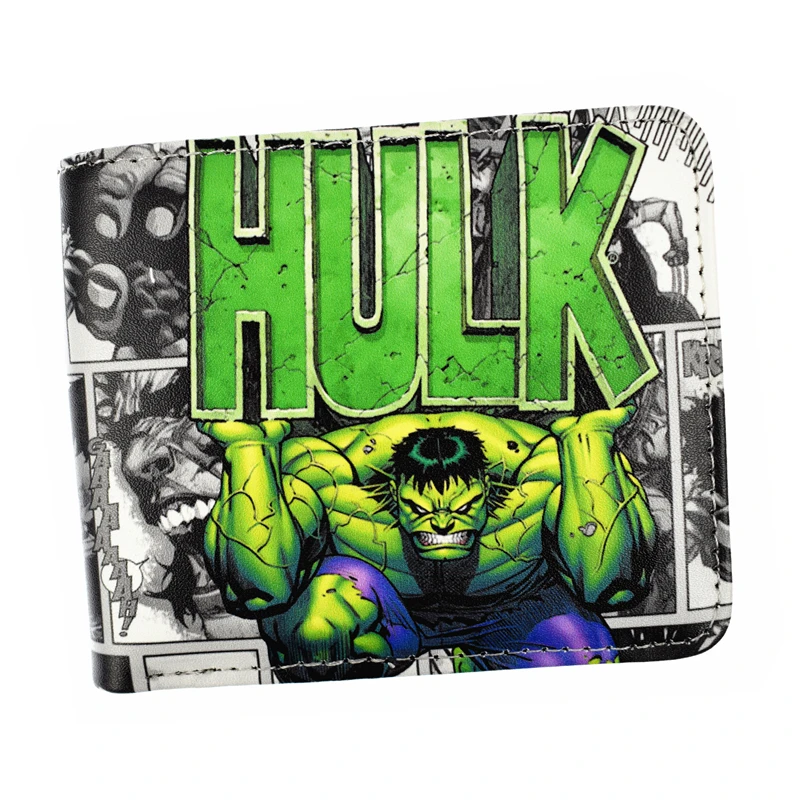 

New Arrival Short Wallet Marvel Hulk Punisher X-Man Guardians of The Galaxy Wallets for Young BI-FOLD