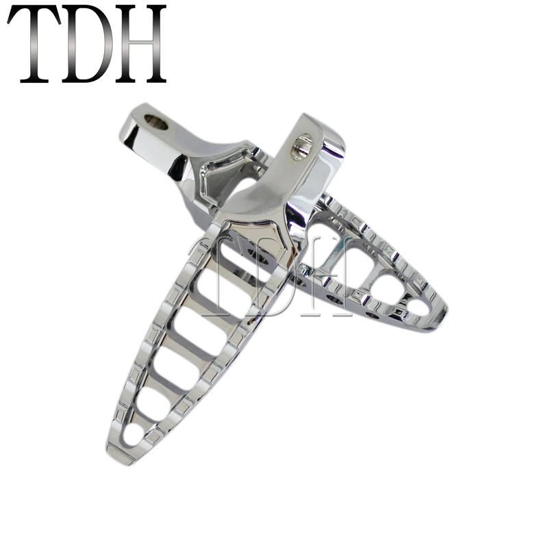 

Motorcycle Chrome CNC 45 Degrees Male-Mount Footrests Foot Pegs For Harley Sportster Dyna Softail Touring