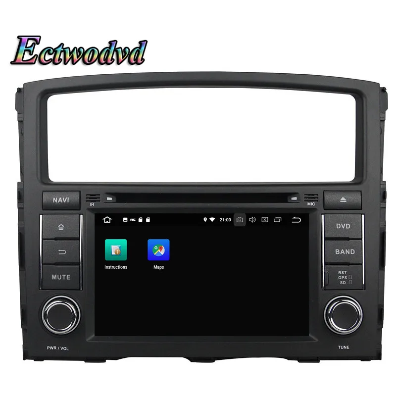 Perfect Ectwodvd Octa Core 4G RAM 64G ROM Android 9.0 Car Multimedia DVD Player GPS HeadUnit for Mitsubishi PAJERO V97/V93 (2006-2011) 4