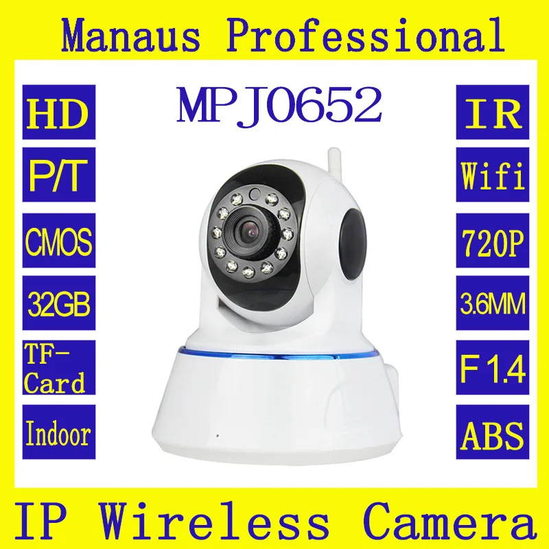 

High Quality 720P HD WIFI Dual IR-CUT Filter Auto Switch 3.6mm IP Camera Built in speaker CMOS Sensor support AWB, AGC, BLC J652