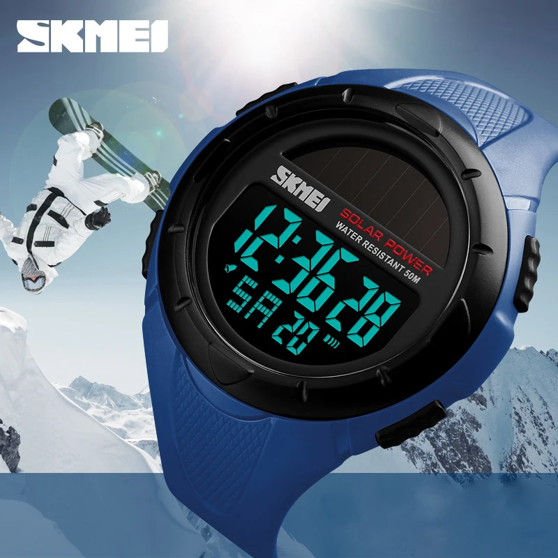 SKMEI Solar Power Watch Mens Wristwatch Luminous Digital Watch Chrono Waterproof Outdoor Sports Watch Wrist Masculino 2019 New SKMEI Solar Power Watch Mens Wristwatch Luminous Digital Watch Chrono Waterproof Outdoor Sports Watch Wrist Masculino 2019 New