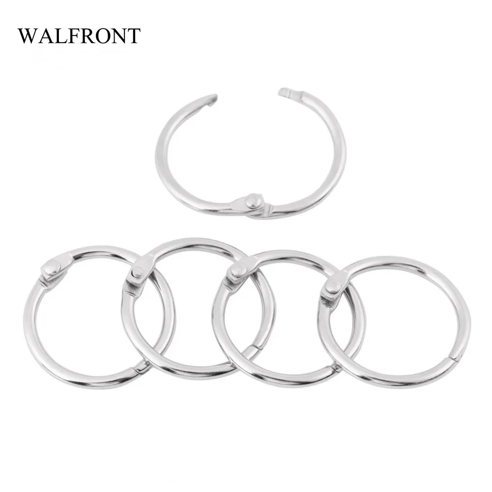 Buy WALFRONT 20pcs Metal Loose Hinged Ring Album Scrapbook Craft Leaf Book