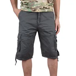 FLORATA Лето Для мужчин s грузовые шорты хлопок военный Для мужчин свободно мульти карман Рубашки домашние Мальчики Прохладный штаны