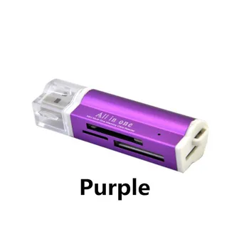 

Aluminum Alloy All in One Memory Card Reader for PC Computer External Storage USB 2.0 Card Reader for TF SD MMC MS M2 Card Slot