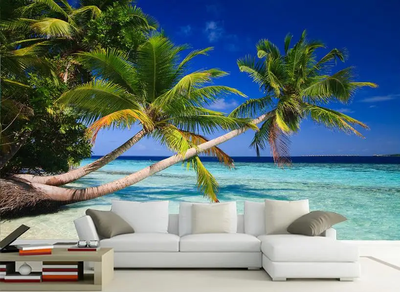 Современные 3D обои для фотосъемки морской пейзаж мягкого фона телевизора