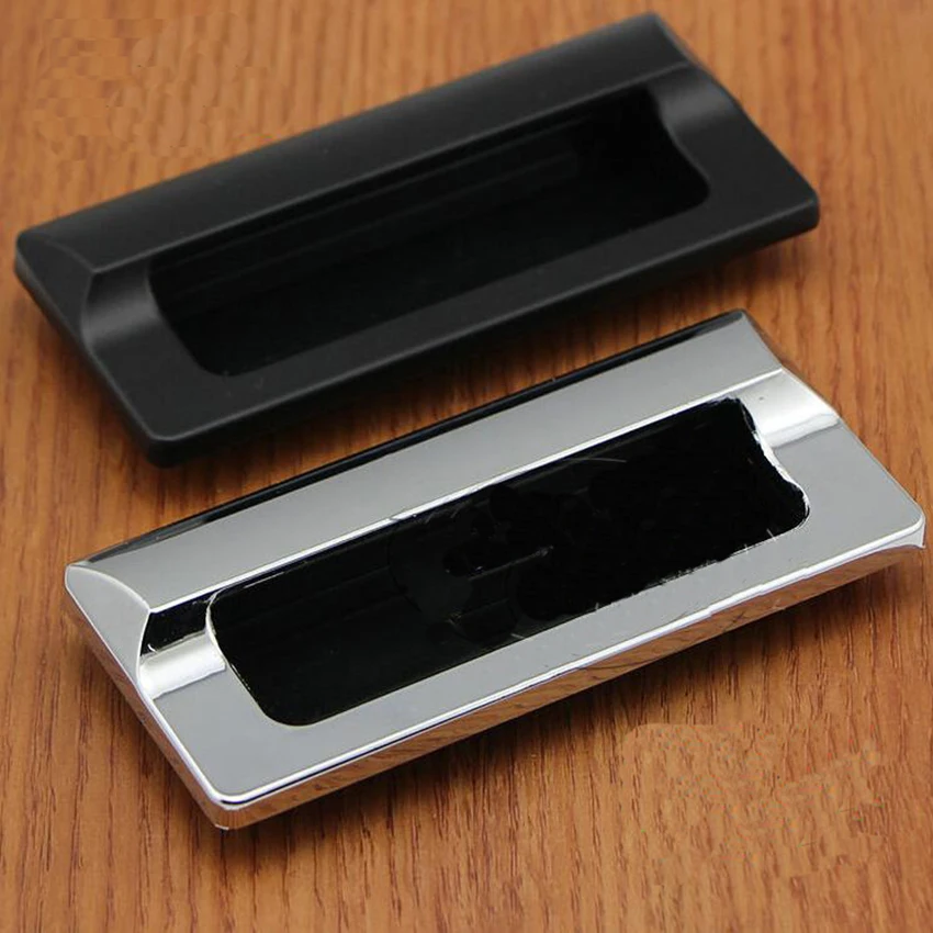 

Brand NEW 1pcs Recessed Sliding Door Handle Hidden Invisible Wooden Door Push/Pull Handles Black/Plated