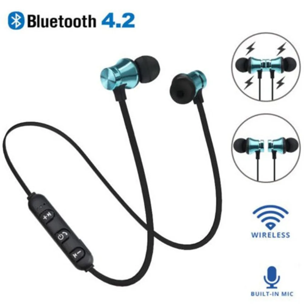 Магнитные притягательные Bluetooth наушники гарнитура водонепроницаемая Спортивная