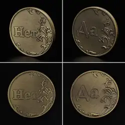 Памятная монета Aa & Het художественные подарки письмо антикварная сувенирная коллекция подарки Винтаж сплав МОНЕТЫ
