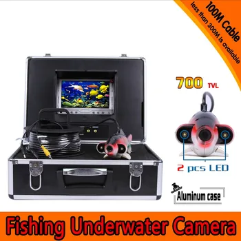 

Free shipping Fish Shape Underwater Fishing Camera Kit with 100Meters Depth Cable & 7Inch TFT LCD Monitor & Hard Plastics Case