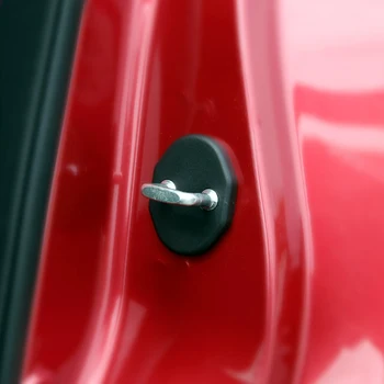 

4PCS Plastic Interior Door Lock Buckle Cover/ Door Stop Rust Waterproof Protector Cover Trim For Mazda CX-5 CX5 2017 2018