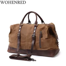 Переносите багаж мужские дорожные сумки водонепроницаемые холщовые мужские s вещевой мешок высокого качества кожа большой емкости Weekender Ночная сумка