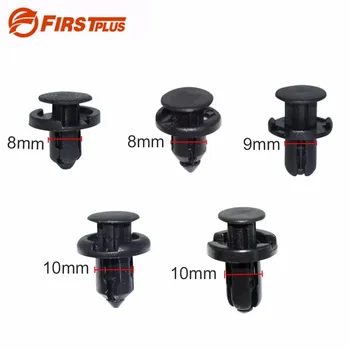 

50 X Black Universal Automobile Bumpers Plastic Fasteners Push Screw Rivet Panel Fixings Clips For Honda Civic For Fit CRV