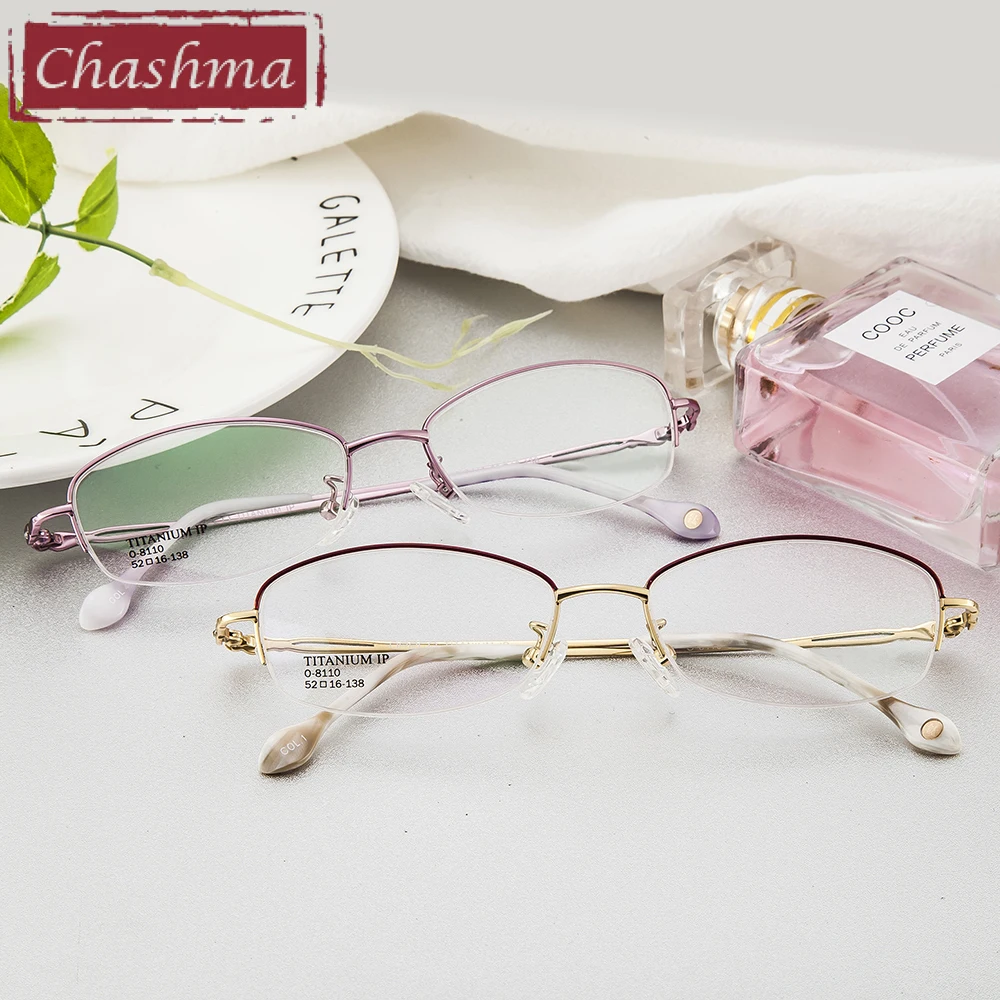 Брендовые женские качественные очки Chashma полуободковые с оправой для