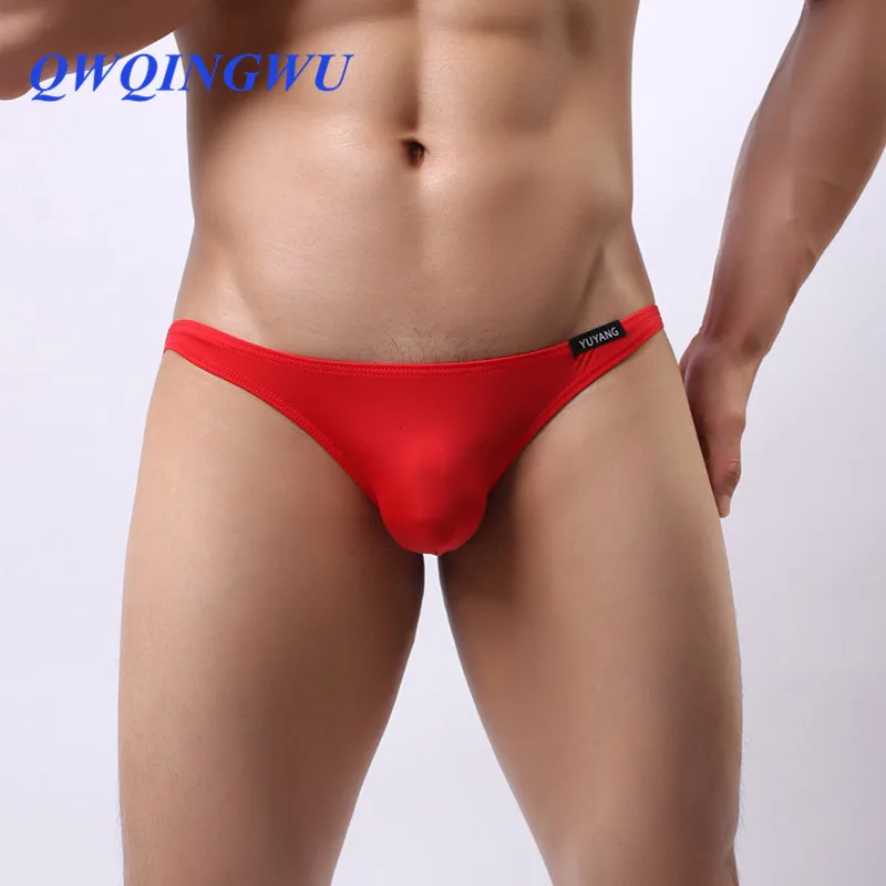 

Mens Sexy Silk Material Underwear Brand Briefs Men Low Rise U Convex Pouch Brief Underwear Men Stretch Soft Breathable Briefs