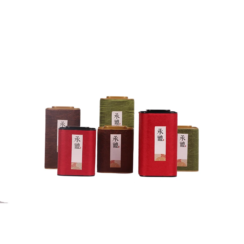 

Xin Jia Yi Packaging Silk Surface Box Rectangle Paper Eco-Friend Material Loose Tea Black Coffee Red Green Brown 2 Sizes Cans