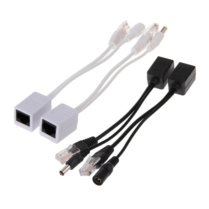 RJ45 Инжектор POE разделитель адаптер кабель комплект Пассивный Power Over Ethernet 12