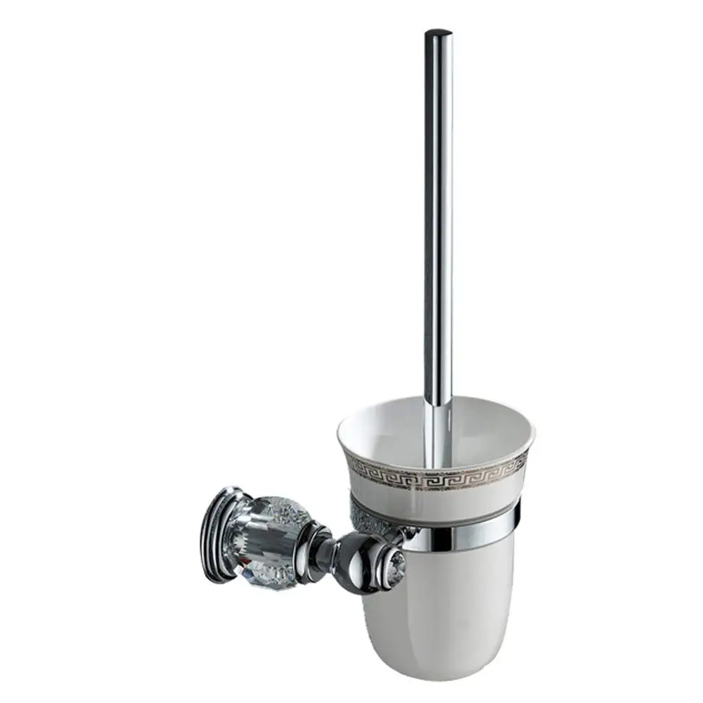 Price Antique Chrome Brass Bathroom Accessories Ceramic Sets European Bathroom Hardware Set Luxury Crystal Toothbrush Holder Metal